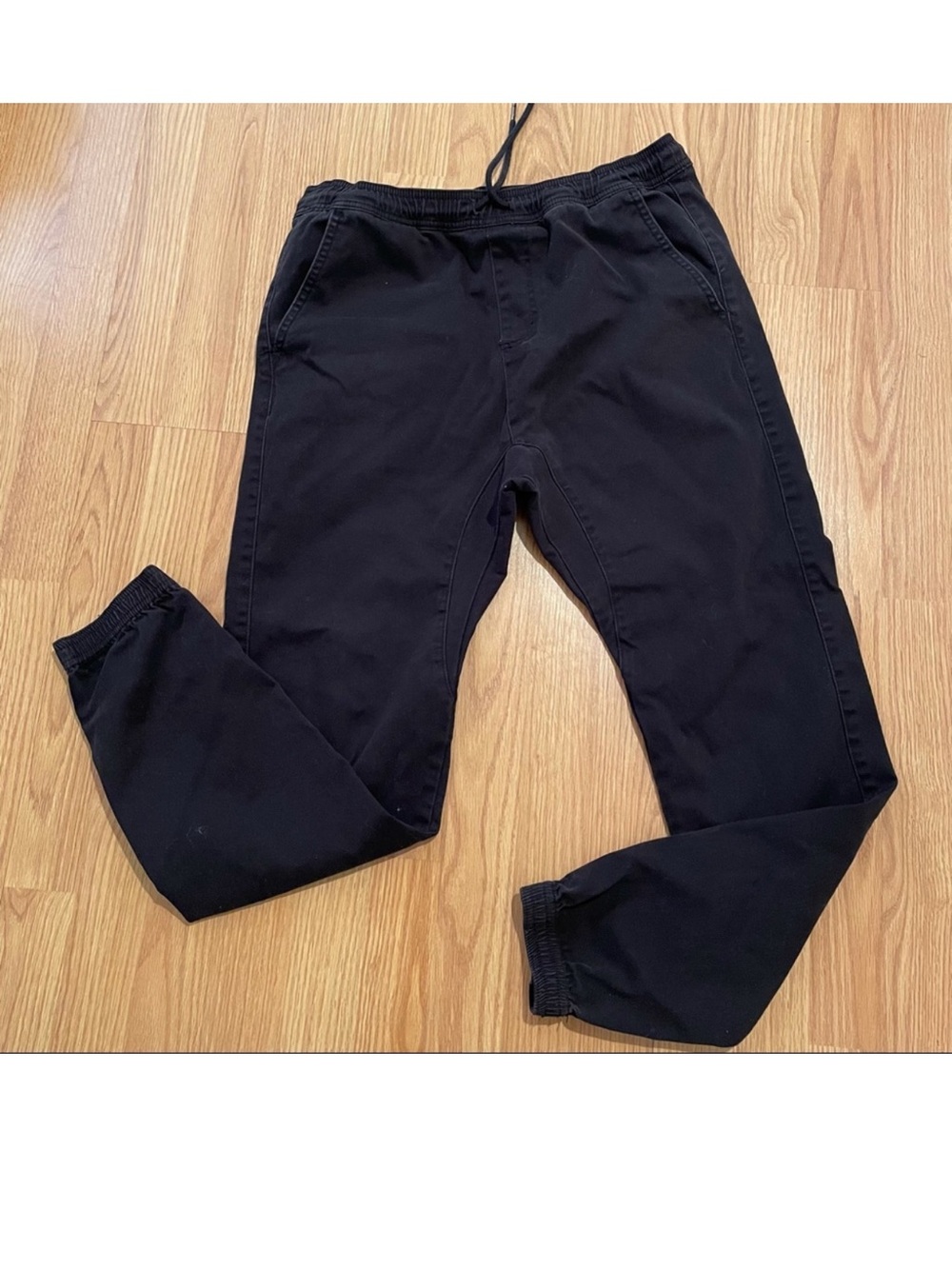 Charles and a Half Black twill jogger pants size XL